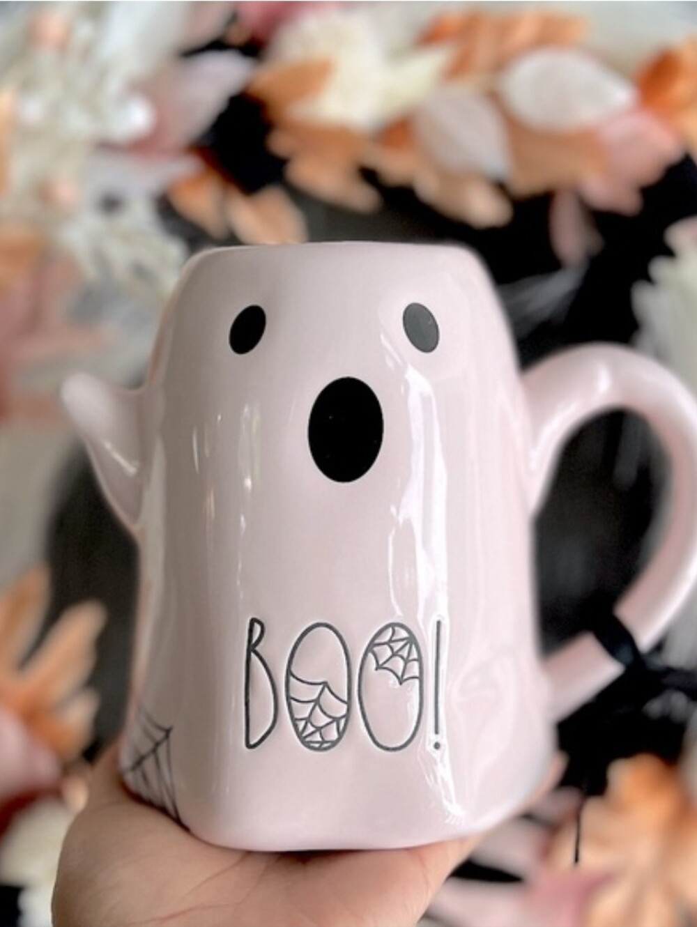 👻Rae Dunn 2024 Pastel Pink Boo Ghost Mug💫 NWOT